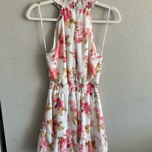 Altar'd State Pink and Gold Floral Dress